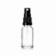 10 ml Şeffaf Cam Siyah Sprey Başlıklı Şişe
