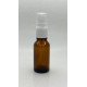 20 ml Kahverengi (Amber) Beyaz Cam Sprey Başlıklı Şişe