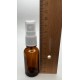 20 ml Kahverengi (Amber) Beyaz Cam Sprey Başlıklı Şişe