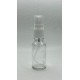 20 ml Şeffaf Cam Beyaz Sprey Başlıklı Şişe