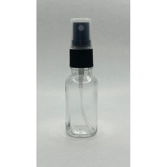 20 ml Şeffaf Cam Sprey Başlıklı Şişe