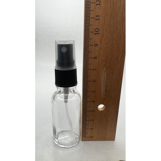 20 ml Şeffaf Cam Sprey Başlıklı Şişe