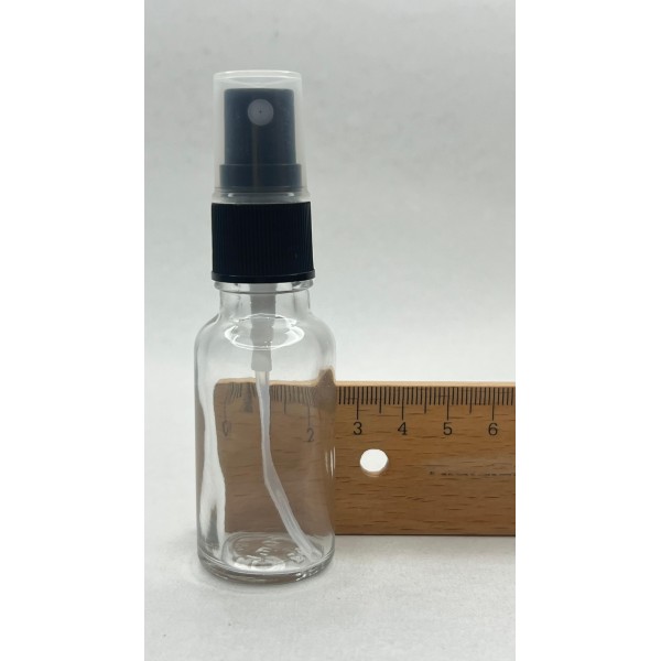 20 ml Şeffaf Cam Sprey Başlıklı Şişe