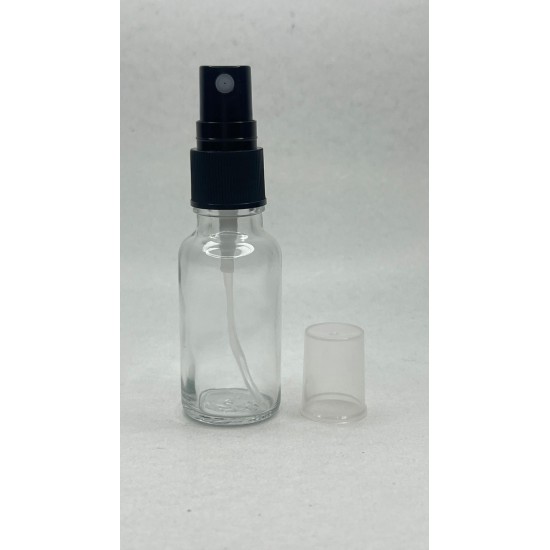 20 ml Şeffaf Cam Sprey Başlıklı Şişe