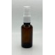 30 ml Kahverengi (Amber) Beyaz Cam Sprey Başlıklı Şişe