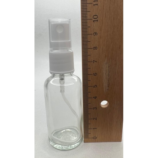 30ml Şeffaf Şişe Beyaz Sprey Başlıklı