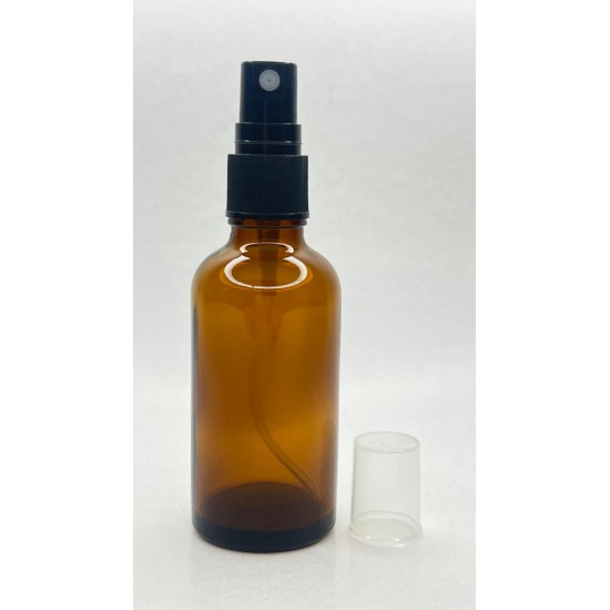 50 ml Kahverengi (Amber) Cam Sprey Başlıklı Şişe