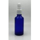 50 ml Mavi (Kobalt) Cam Beyaz Sprey Başlıklı Şişe