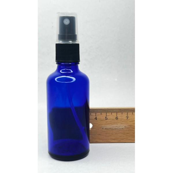 50 ml Mavi (Kobalt) Cam Sprey Başlıklı Şişe