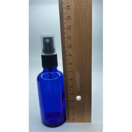 50 ml Mavi (Kobalt) Cam Sprey Başlıklı Şişe