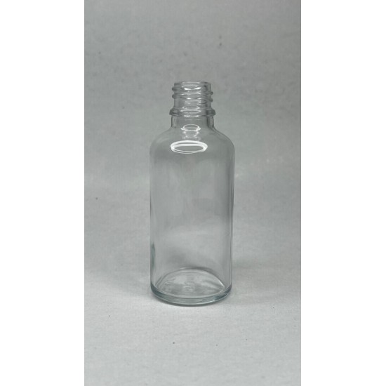 50 ml Şeffaf Cam Beyaz Sprey Başlıklı Şişe
