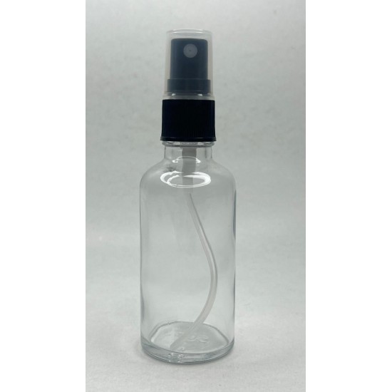 50 ml Şeffaf Cam Sprey Başlıklı Şişe