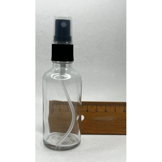 50 ml Şeffaf Cam Sprey Başlıklı Şişe