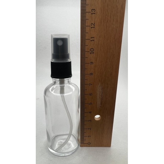 50 ml Şeffaf Cam Sprey Başlıklı Şişe