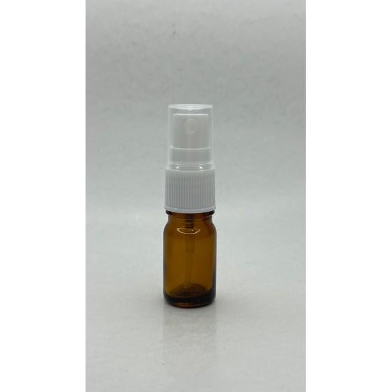 5 ml Kahverengi Cam Beyaz Sprey Başlıklı Şişe
