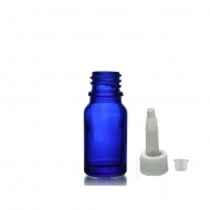 10 ml Mavi (Kobalt) Cam Şişe Üstten Damlalıklı (Minare) Kapaklı