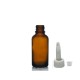 20 ml Kahverengi (Amber) Cam Şişe Üstten Damlalıklı (Minare) Kapaklı