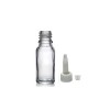 20 ml Şeffaf Cam Şişe Üstten Damlalıklı (Minare) Kapaklı