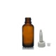 30 ml Kahverengi (Amber) Cam Şişe Üstten Damlalıklı (Minare) Kapaklı