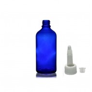 50 ml Mavi (Kobalt) Cam Şişe Üstten Damlalıklı (Minare) Kapaklı