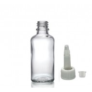 50 ml Şeffaf Cam Şişe Üstten Damlalıklı (Minare) Kapaklı