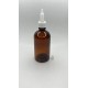 100 ml Kahverengi (Amber) Cam Şişe Üstten Damlalıklı (Minare) Kapaklı