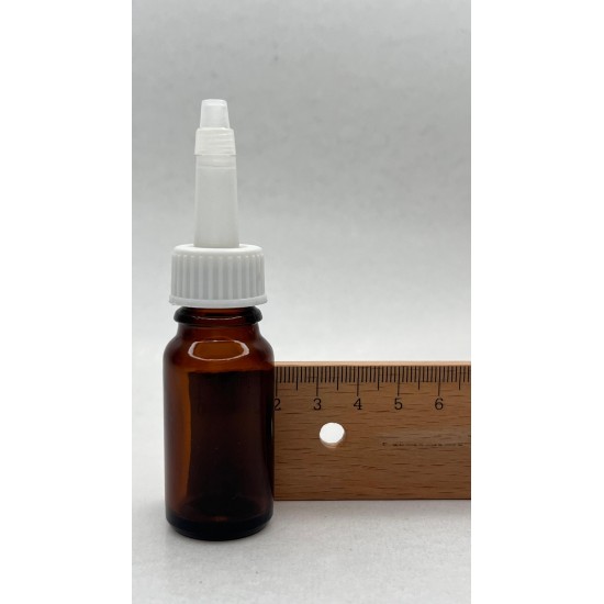 10 ml Kahverengi (Amber) Cam Şişe Üstten Damlalıklı (Minare) Kapaklı