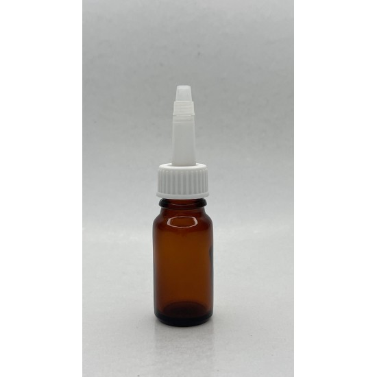 10 ml Kahverengi (Amber) Cam Şişe Üstten Damlalıklı (Minare) Kapaklı