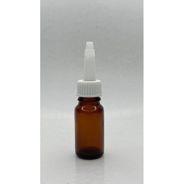 10 ml Kahverengi (Amber) Cam Şişe Üstten Damlalıklı (Minare) Kapaklı