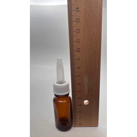 10 ml Kahverengi (Amber) Cam Şişe Üstten Damlalıklı (Minare) Kapaklı