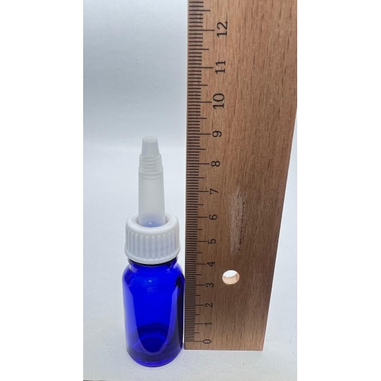 10 ml Mavi (Kobalt) Cam Şişe Üstten Damlalıklı (Minare) Kapaklı