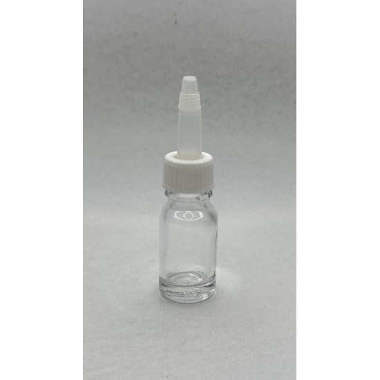 10 ml Şeffaf Cam Şişe Üstten Damlalıklı (Minare) Kapaklı
