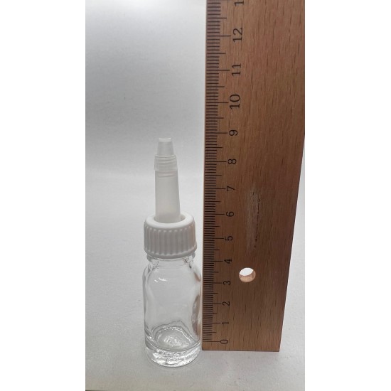 10 ml Şeffaf Cam Şişe Üstten Damlalıklı (Minare) Kapaklı