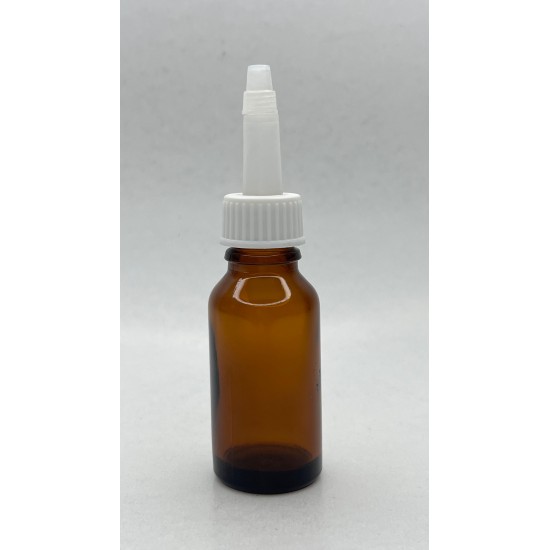 20 ml Kahverengi (Amber) Cam Şişe Üstten Damlalıklı (Minare) Kapaklı