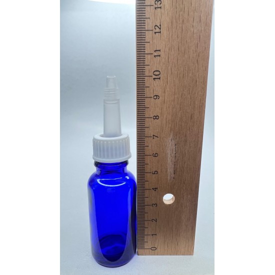 20 ml Mavi (Kobalt) Cam Şişe Üstten Damlalıklı (Minare) Kapaklı