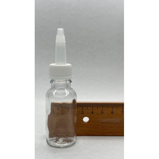 20 ml Şeffaf Cam Şişe Üstten Damlalıklı (Minare) Kapaklı