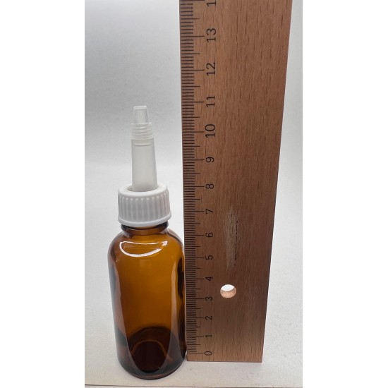 30 ml Kahverengi (Amber) Cam Şişe Üstten Damlalıklı (Minare) Kapaklı