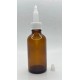 50 ml Kahverengi (Amber) Cam Şişe Üstten Damlalıklı (Minare) Kapaklı
