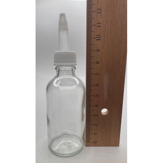 50 ml Şeffaf Cam Şişe Üstten Damlalıklı (Minare) Kapaklı