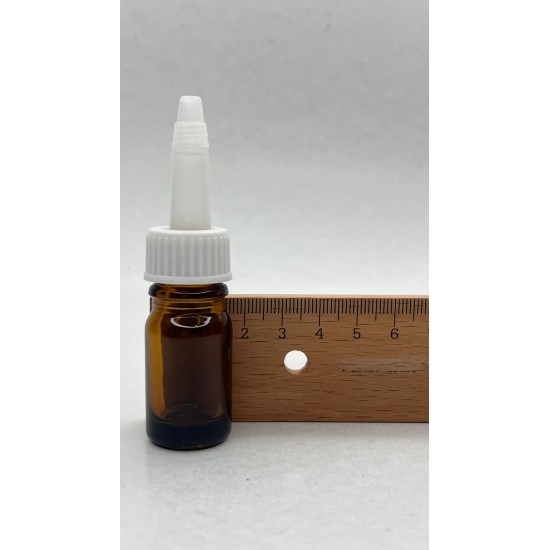 5 ml Kahverengi (Amber) Cam Şişe Üstten Damlalıklı (Minare) Kapaklı