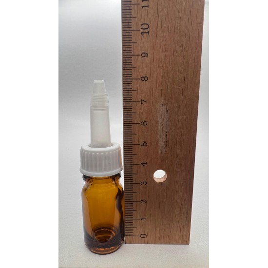 5 ml Kahverengi (Amber) Cam Şişe Üstten Damlalıklı (Minare) Kapaklı