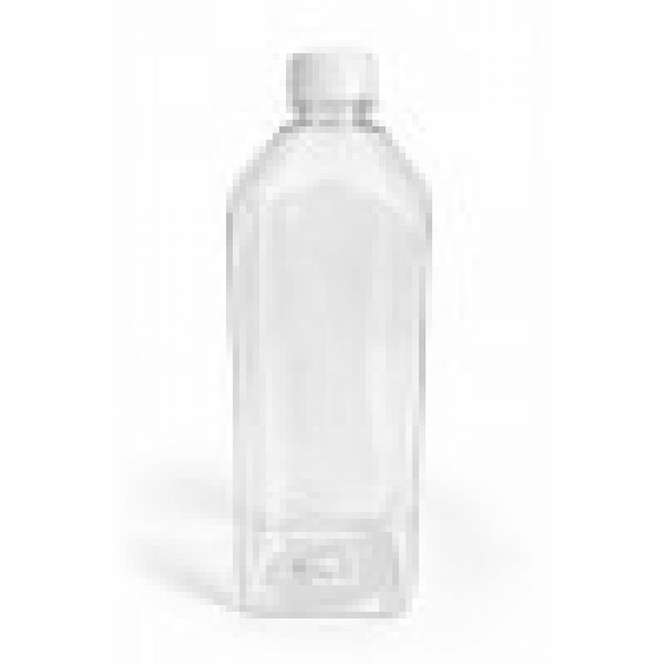 1000 ml (1 Litre) Şeffaf PET Detox Suyu Şişesi 38 mm Beyaz Kapaklı