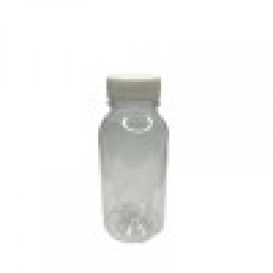 250 ml Şeffaf PET Detox Suyu ve İçecek Şişesi 38 mm Ağız Beyaz Kapaklı
