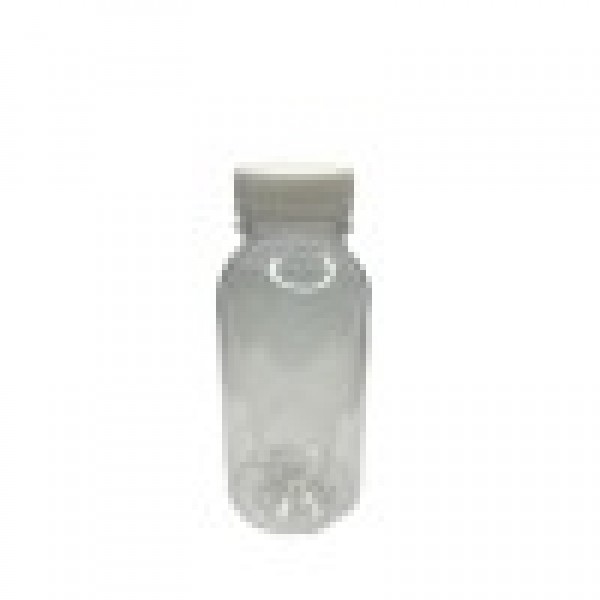 250 ml Şeffaf PET Detox Suyu ve İçecek Şişesi 38 mm Ağız Beyaz Kapaklı