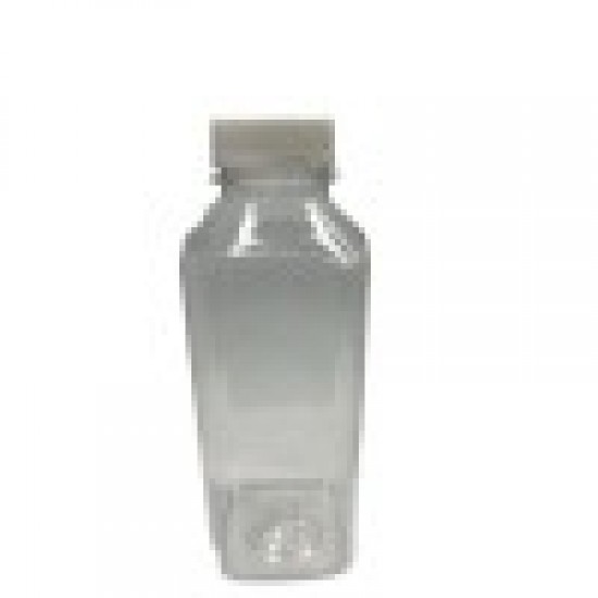500 ml Şeffaf PET Detox Suyu ve İçecek Şişesi 38 mm Ağız Beyaz Kapaklı