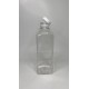 1000 ml (1 Litre) Şeffaf PET Detox Suyu Şişesi 38 mm Beyaz Kapaklı