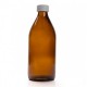 1000 ml (1 Litre) Kahverengi (Amber) Ecza Şişesi Kilitli Silikon Contalı Kapaklı