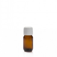 20 ml Kahverengi (Amber) Ecza Şişesi Kilitli Silikon Contalı Kapaklı