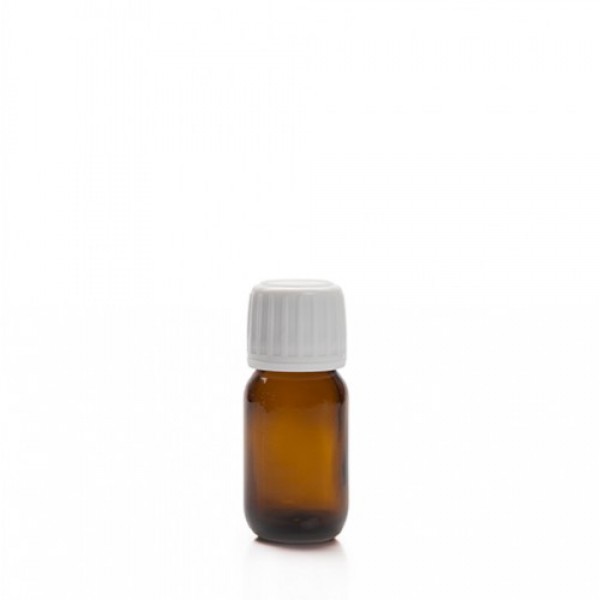 20 ml Kahverengi (Amber) Ecza Şişesi Kilitli Silikon Contalı Kapaklı