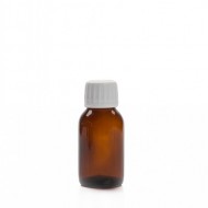 50 ml Kahverengi (Amber) Ecza Şişesi Kilitli Silikon Contalı Kapaklı